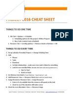 Project 2016 Cheat Sheet: Things To Do One Time