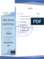 Pre-Read Material: - Trade - Prep Comm, Iift