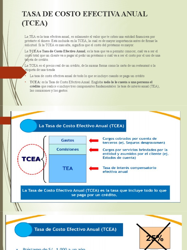 Tasa de Costo Efectivo Anual (TCEA) | PDF