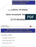 Creation of Linear Time-Invariant Models (LTI-Models)