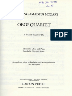 MOZART Oboe Quartet PIANO Part