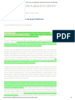  Langer. DOCUMENTOS. DECLARACION GRUPO PLATAFORMA