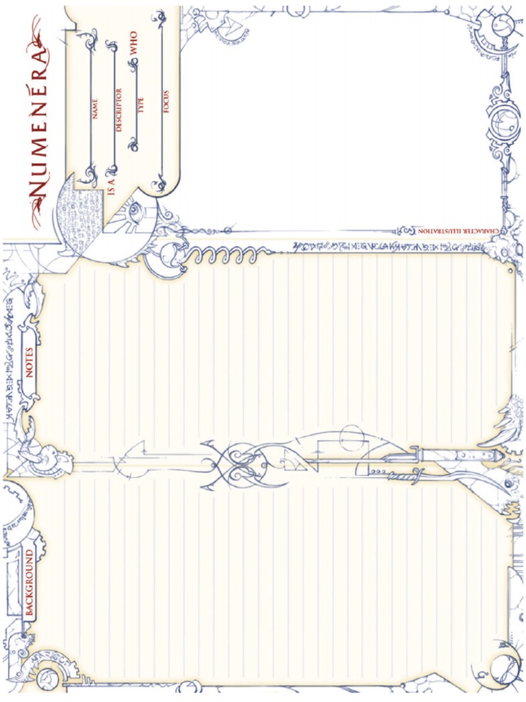 Numenera Character Sheets | PDF
