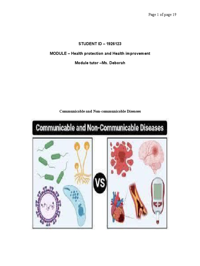 Communicable vs Non-communicable Diseases | PDF | Non Communicable ...