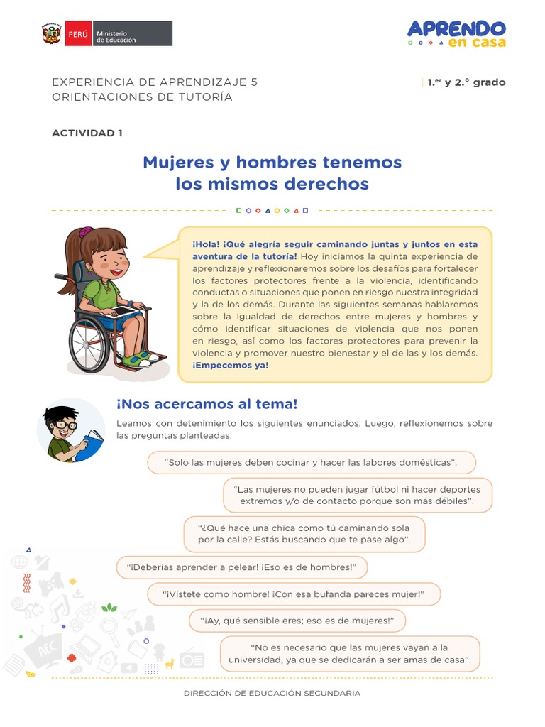 Promoviendo la igualdad de derechos y oportunidades entre mujeres y ...