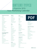 113 Content Types: Your Marketing Calendar