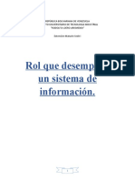 Rol Que Desempeña Un Sistema de Información.