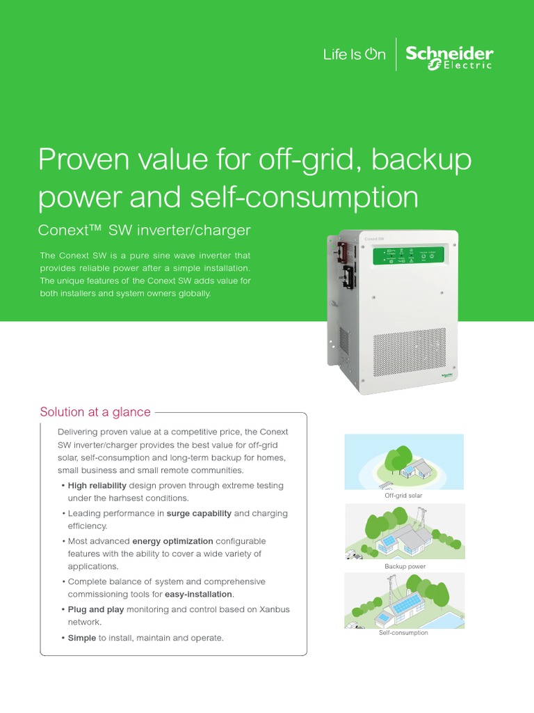 Inversor Solar Schneider | PDF | Power Inverter | Battery Charger