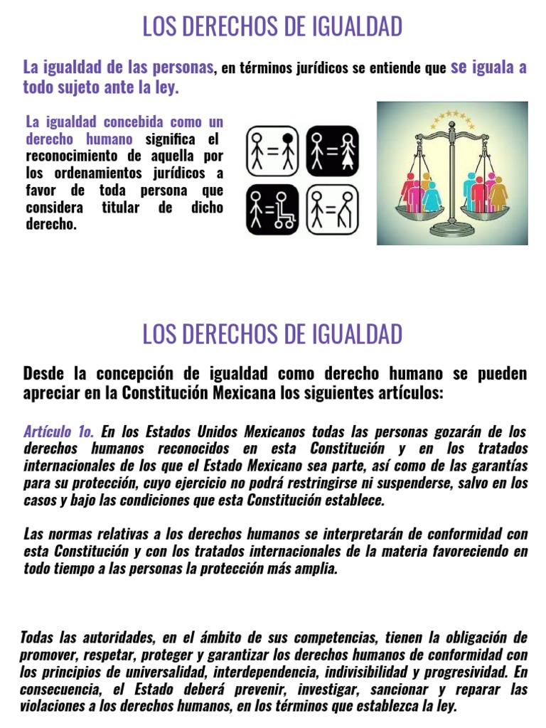 Derecho de Igualdad | PDF | Derechos humanos | Gobierno