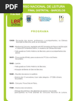 Concurso Nacional de Leitura - Fase Distrital Programa[1]