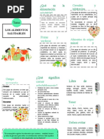 Triptico de La Alimentacion