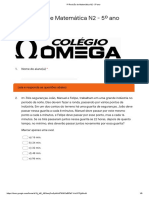 1 Revisão de Matemática N2 - 5º Ano - Formulários Google