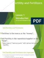Soil Fertility and Fertilizers: Lesson 1