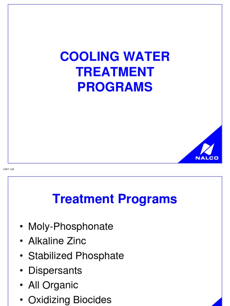 Cooling Water Treatment Programs Guide | PDF | Corrosion | Phosphate