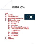 Database: SQL, Mysql: 8.5 Mysql 8.6 PHP DBX Module