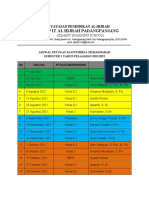 Jadwal Petugas Dan Pembina Muhadharoh Semester 1 2021-2022