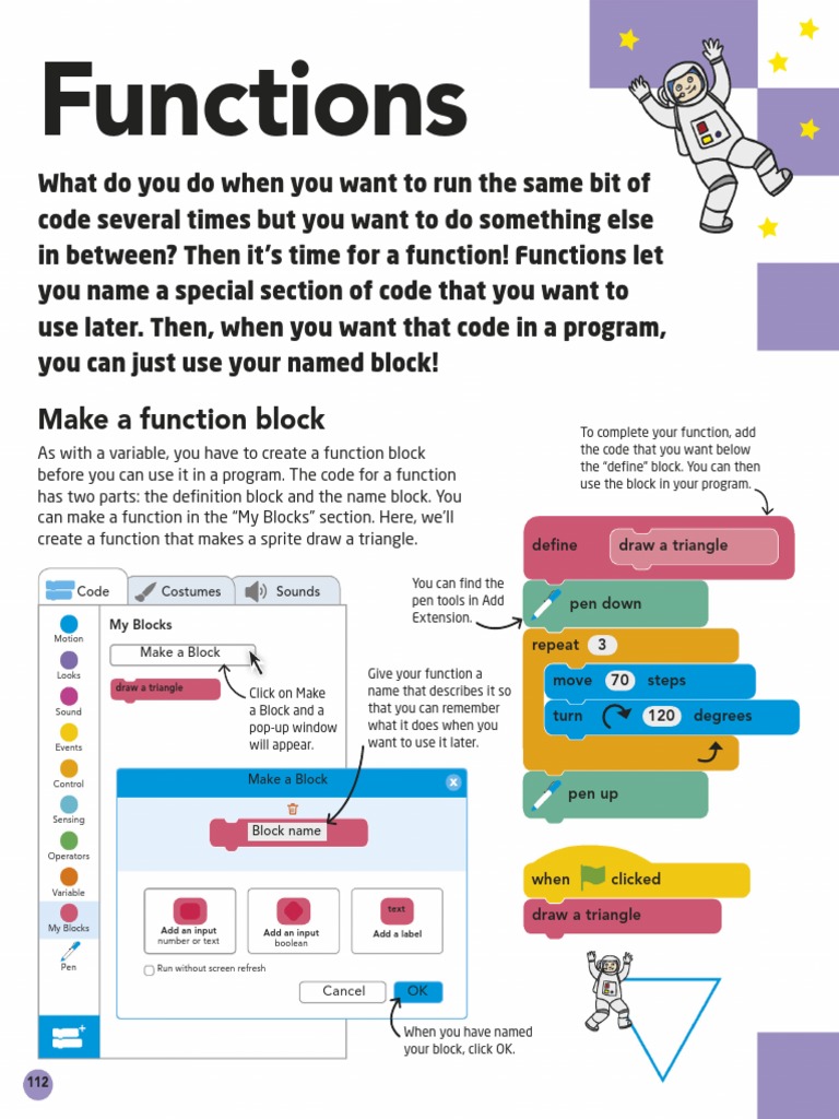 Scratch Functions and Parameters Guide | PDF | Scratch (Programming ...