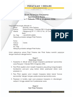 Surat Perjanjian Kerjasama Sponsorship Acara Perayaan 1 Dekade FEB UI Angkatan 2006