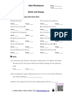 Mode and Range: Math Worksheets