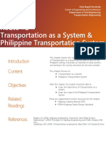 Route 2 – Transportation as a System & Philippine Transportation System