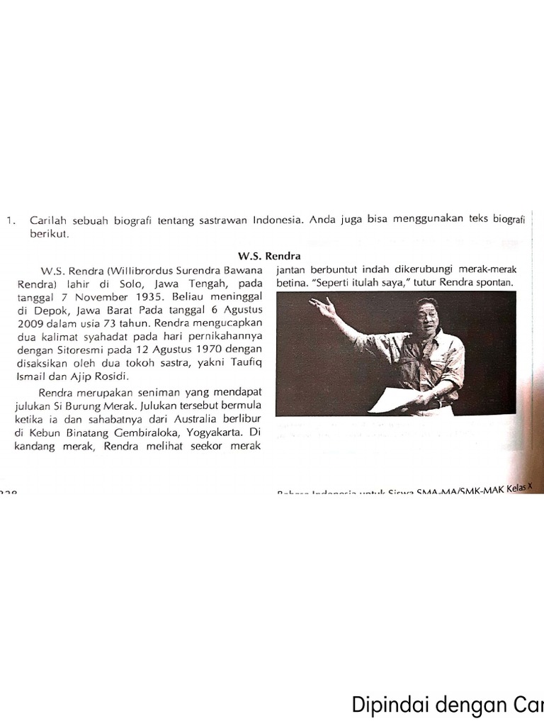 Teks Biografi W S Rendra