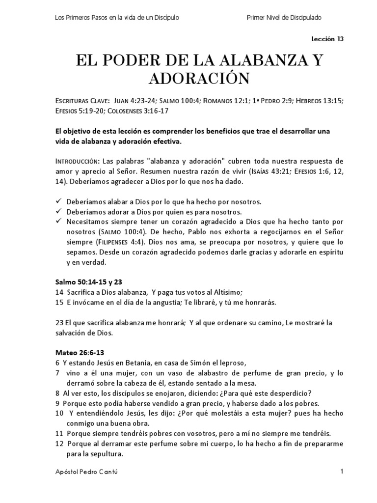 El Poder de La Alabanza y La Oracion | PDF | Salmos | Jesús