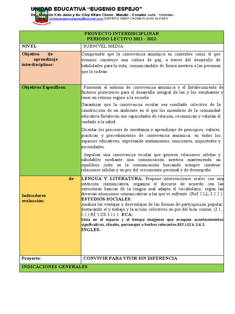5to Grado Humanistico 2 PDF Ecuador Residuos