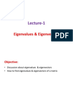 Lecture-1: Eigenvalues & Eigenvectors