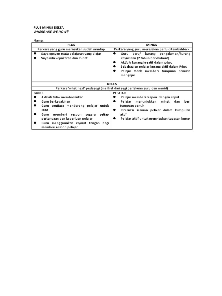 Where Are We Now?: Plus Minus Delta | PDF