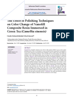 The Effect of Polishing Techniques On Color Change of Nanofill Composite Resin Immersed in Green Tea (Camellia Sinensis)