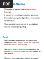 DBMS - Unit 3 - Notes (Relational Algebra)