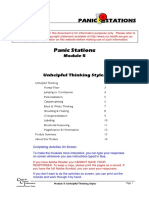 Cognitive Therapy - Panic Unhelpful Thinking Styles - Brief Guidebook