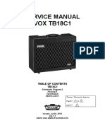 Service Manual Vox Tb18C1: Schematic Diagram:2 Hookup:5 Test Mode:6 Parts List:7