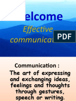 Welcome: Effective Communication