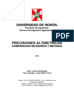 Precisiones Altimetricas Comparacion de Equipos y Metodos