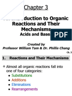 Organic Chemistry Chapter 3 - An Introduction To Organic Reactions and Their Mechanisms