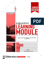 Module 4: React To Critical Issues Presented in A Material: Junior Highschool