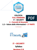 ICDL/ECDL FULL STANDARD - IT SECURITY - CONCETTI di SICUREZZA - VALORE delle INFORMAZIONI - PARTE 1_2A