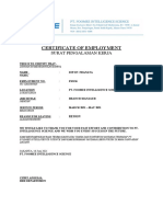 Certificate of Employment: Surat Pengalaman Kerja
