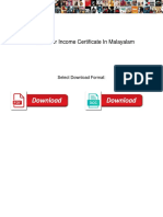 Affidavit For Income Certificate in Malayalam: Select Download Format
