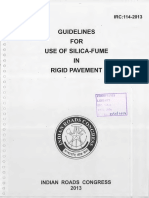 IRC-114-2013 Use of Silica Fume in Rigid Pavement