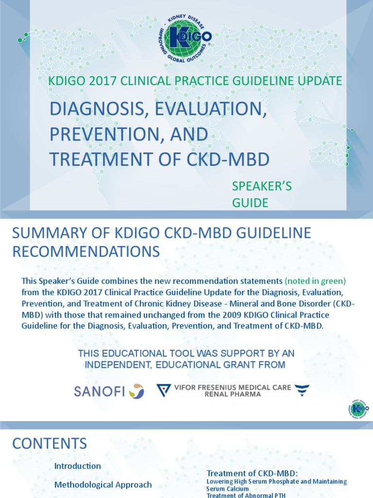 Kdigo 2017 Clinical Practice Guideline Update Diagnosis, Evaluation, Prevention, and Treatment