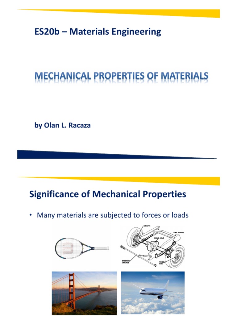 Mechanical Properties PDF Yield (Engineering) Deformation