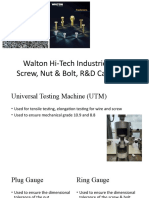 Walton Hi-Tech Industries Ltd. Screw, Nut & Bolt, R&D Catalogue