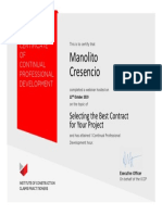 Manolito Cresencio: Selecting The Best Contract For Your Project