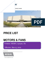Marathon Electric Motors Price List for Motors and Fans Effective March 15, 2019