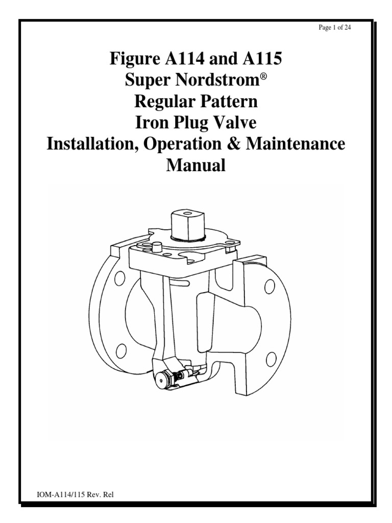 Plug Valve Maintenance Manual | PDF | Valve | Actuator