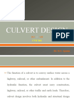 Culvert Design - WEEK 4 LECTURE NOTES