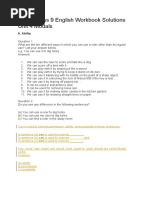 CBSE Class 9 English Workbook Solutions Unit 4 Modals: A. Ability