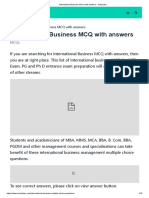 International Business MCQ With Answers - Indiaclass